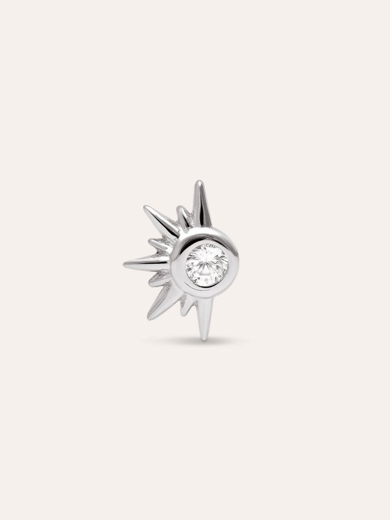 Pendiente Suelto Solar Plata