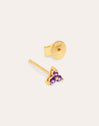 Clover Lavender Gold Single Earring