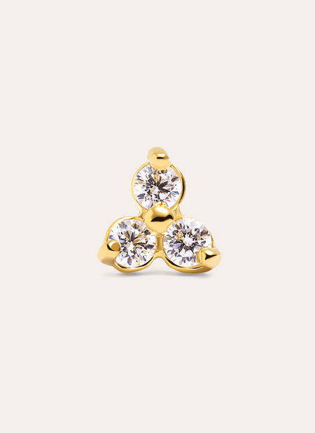 Clover Gold Single Earring