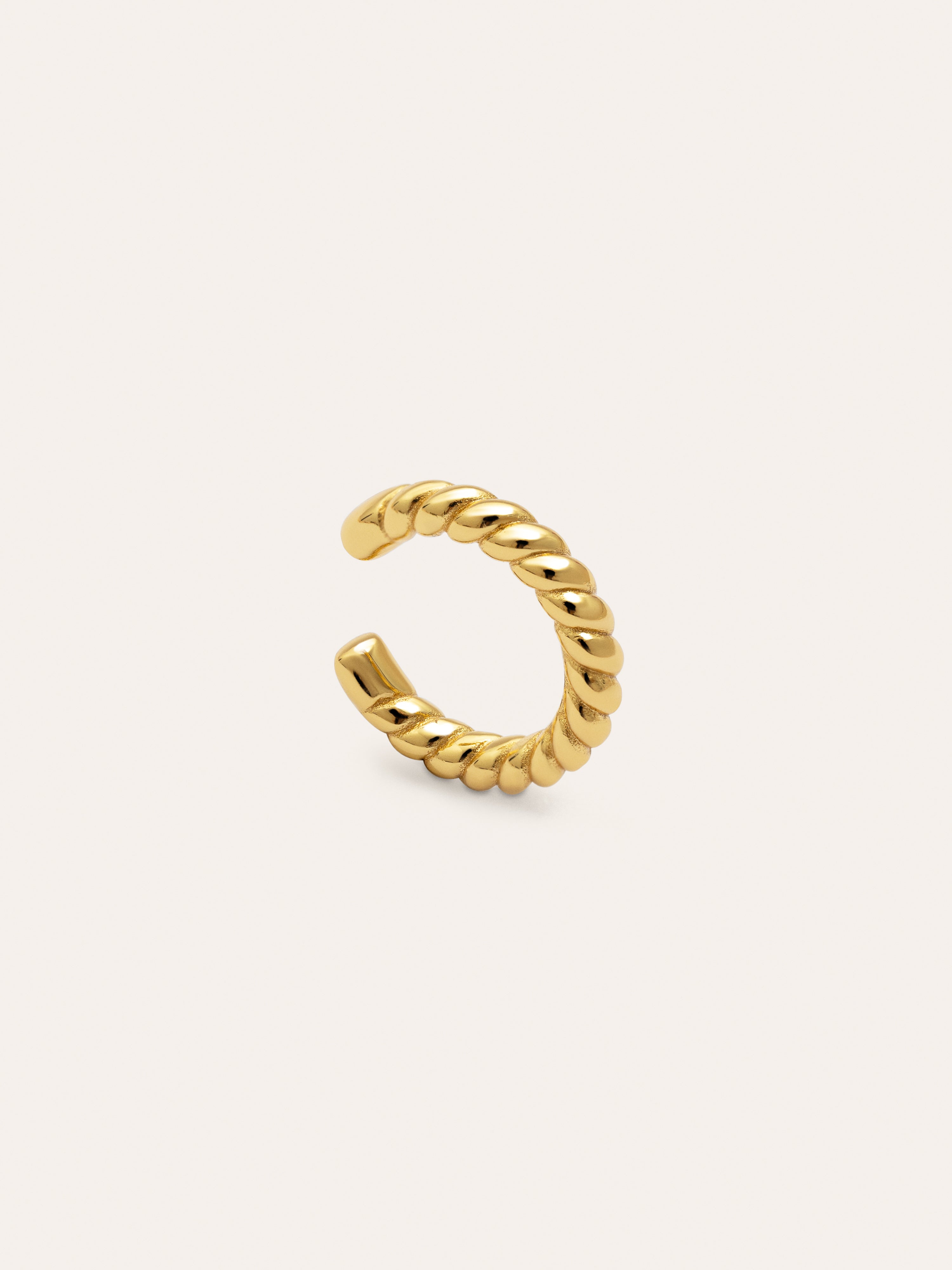 Pendiente Suelto Ear Cuff Tressia Plata Baño Oro