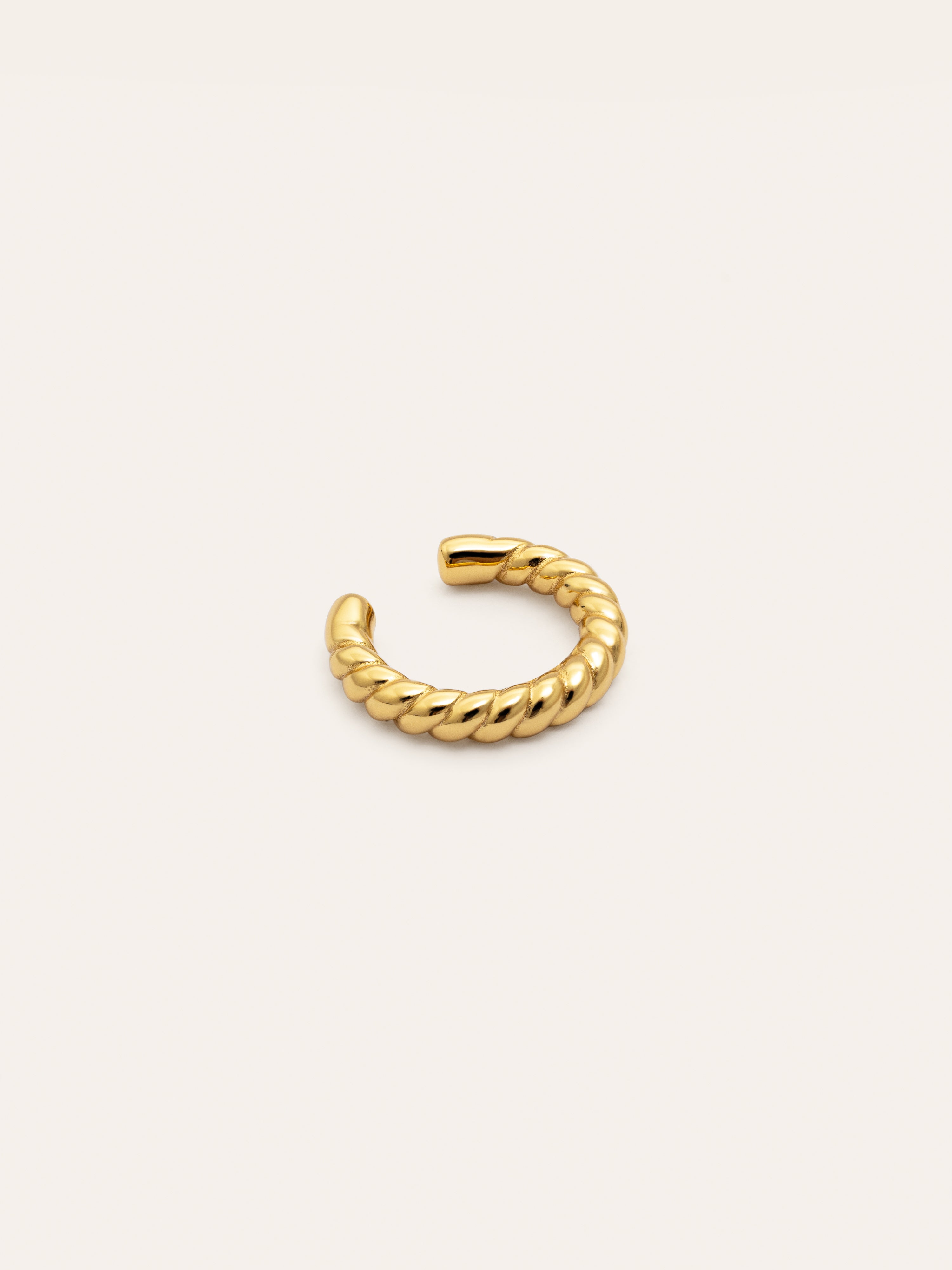 Pendiente Suelto Ear Cuff Tressia Plata Baño Oro