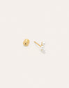 Pendiente Suelto Triple Pearls Baño Oro