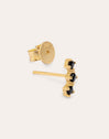 Triple Spark Black Gold Single Earring