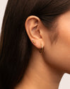 Triple Spark Color Gold Single Earring