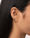 Turquoise Clover Gold Single Earring