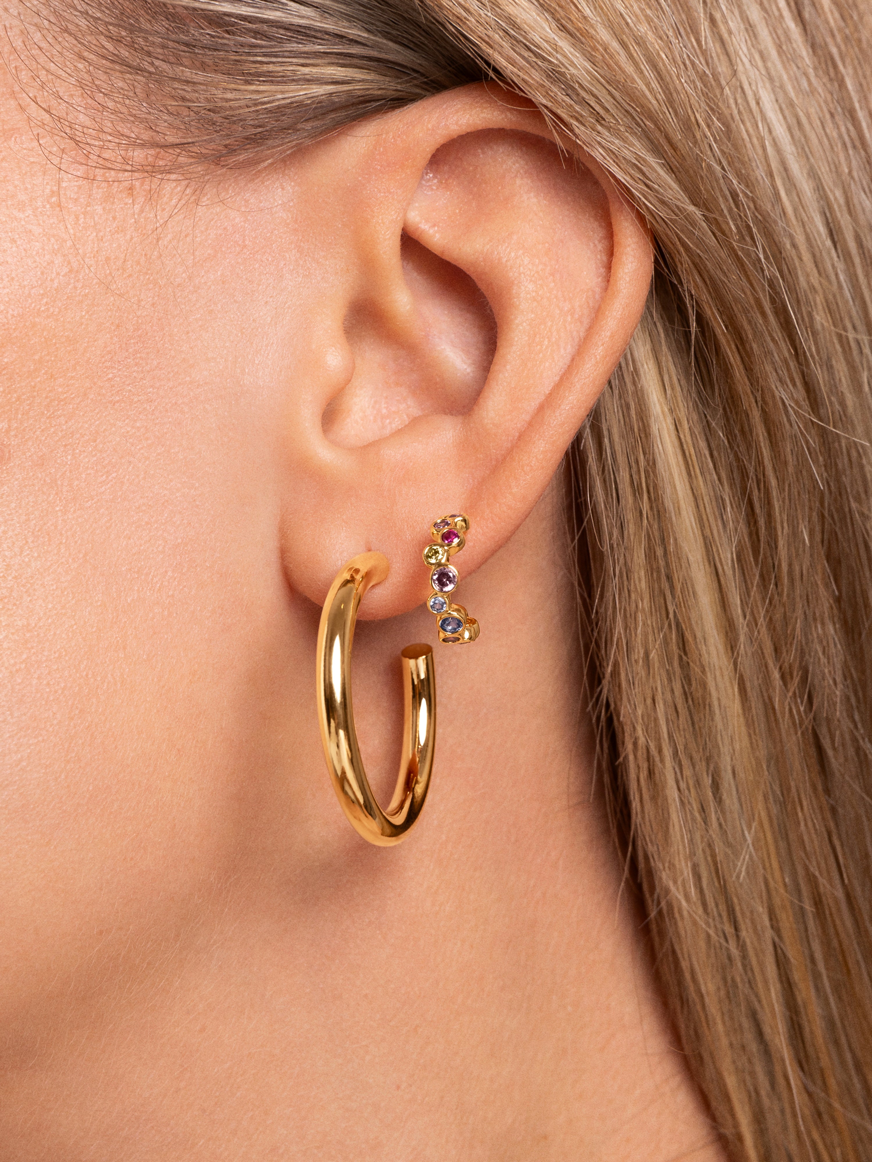 XS Bubbles Gold Single Earring 