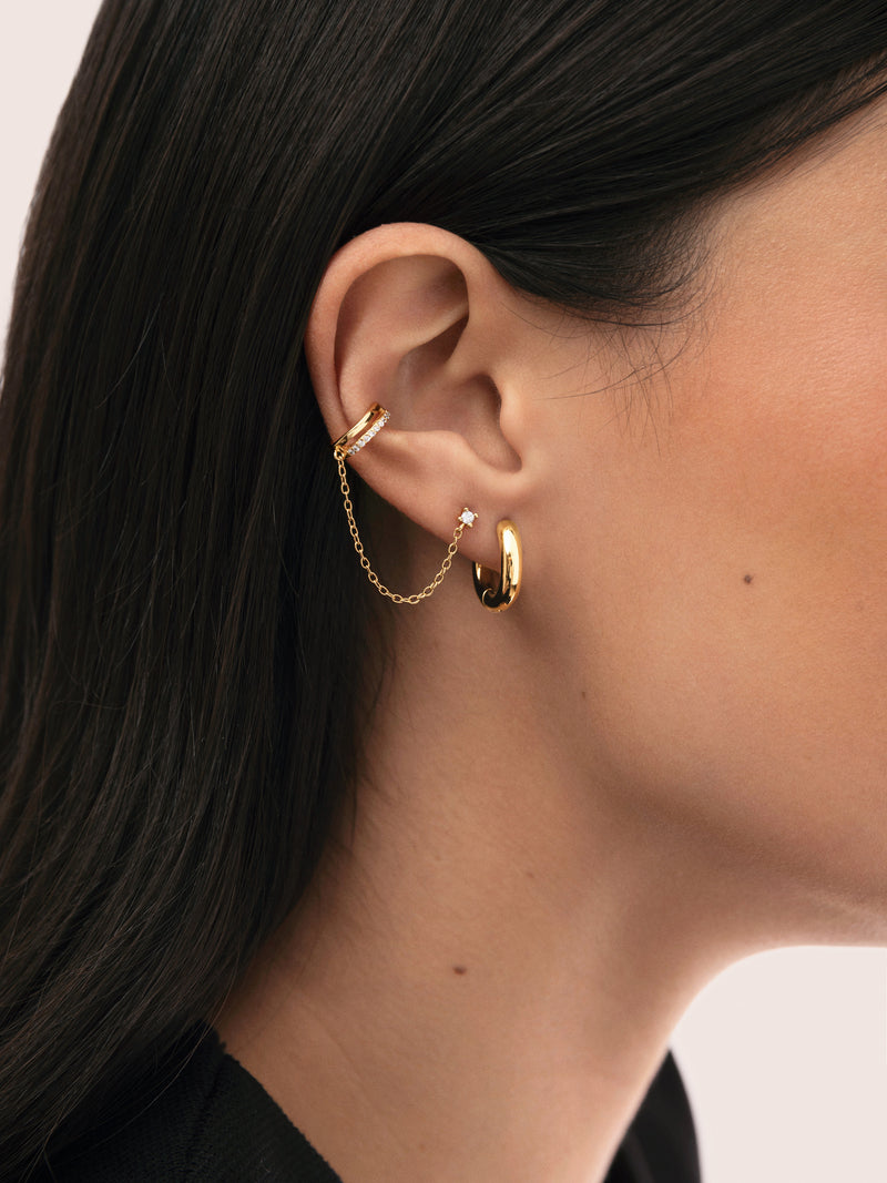 Single Zoe Earring Gold Plated