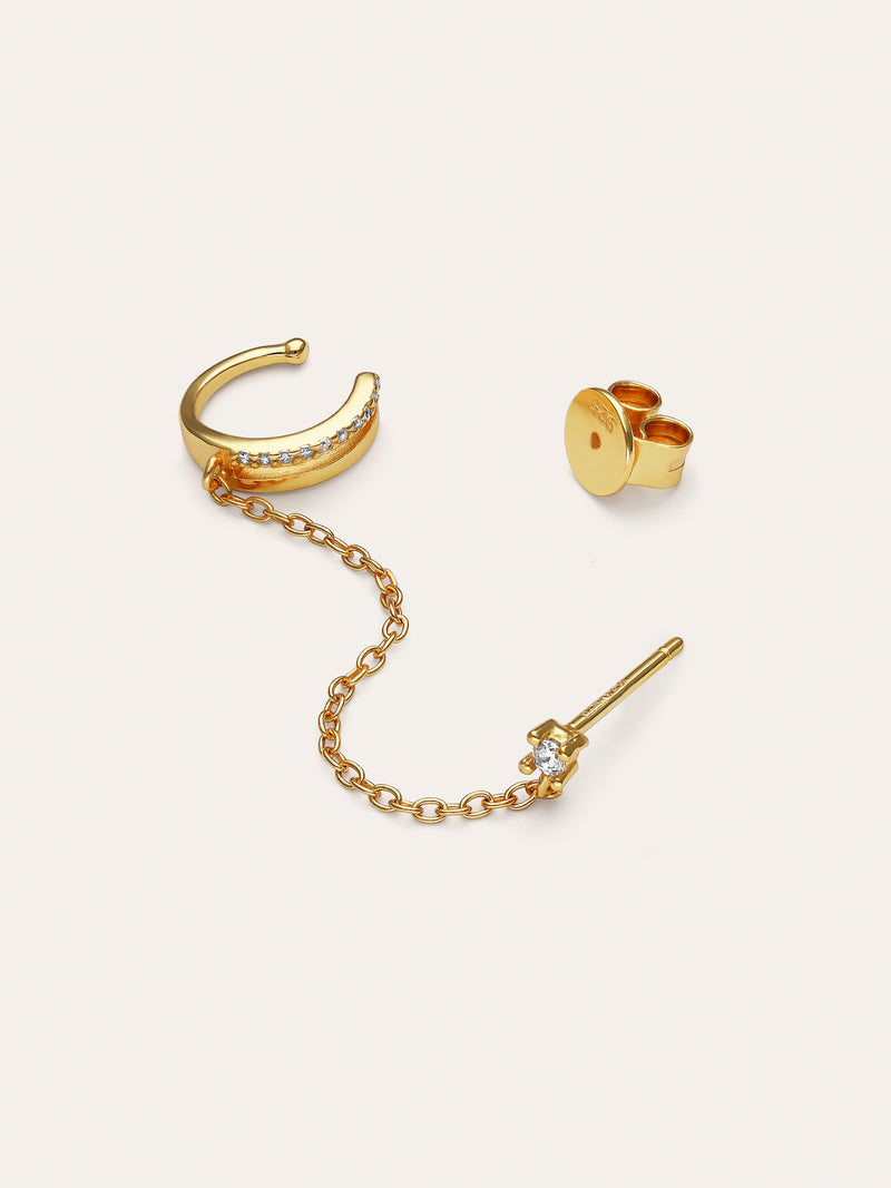 Single Zoe Earring Gold Plated