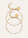 Friendship Color 2 Pack Gold Bracelets
