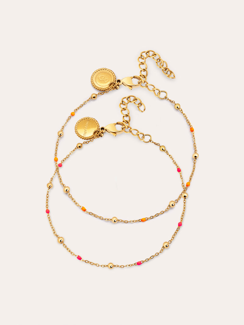 2 Stainless Steel Friendship bracelets pack 