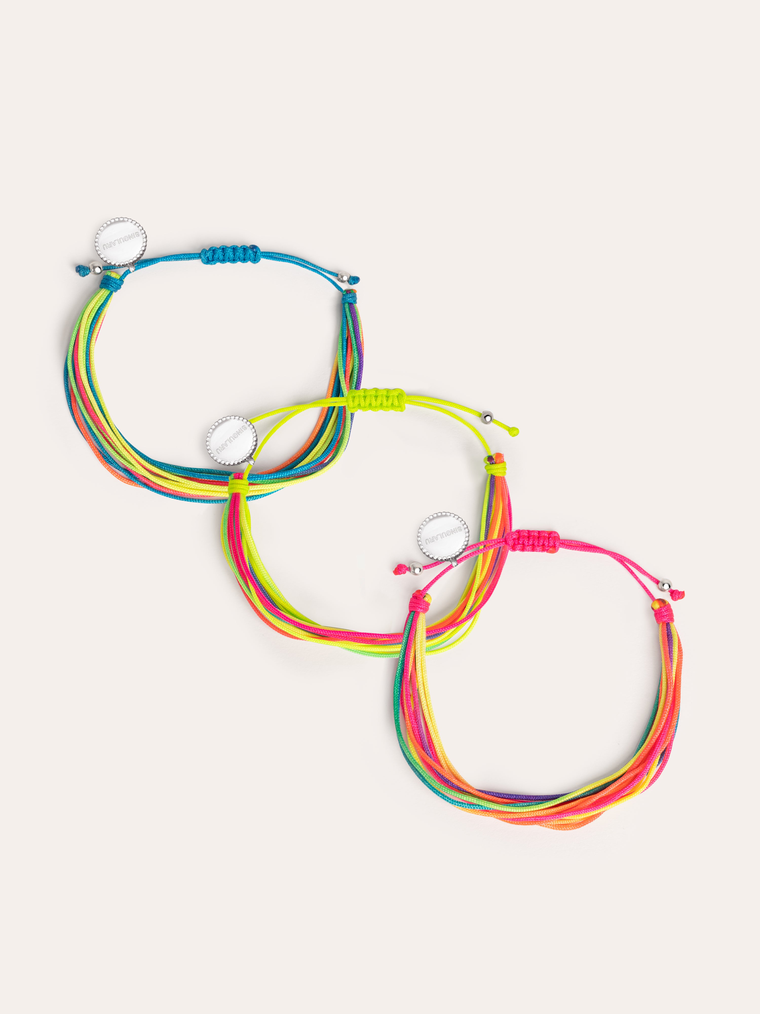 3 Pack Rainbow Fruits Stainless Steel Bracelets