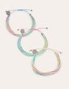 3 Rainbow Pastel Stainless Steel Pack Bracelets