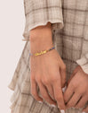 Abuela Heart Cianita Stainless Steel Gold Bracelet