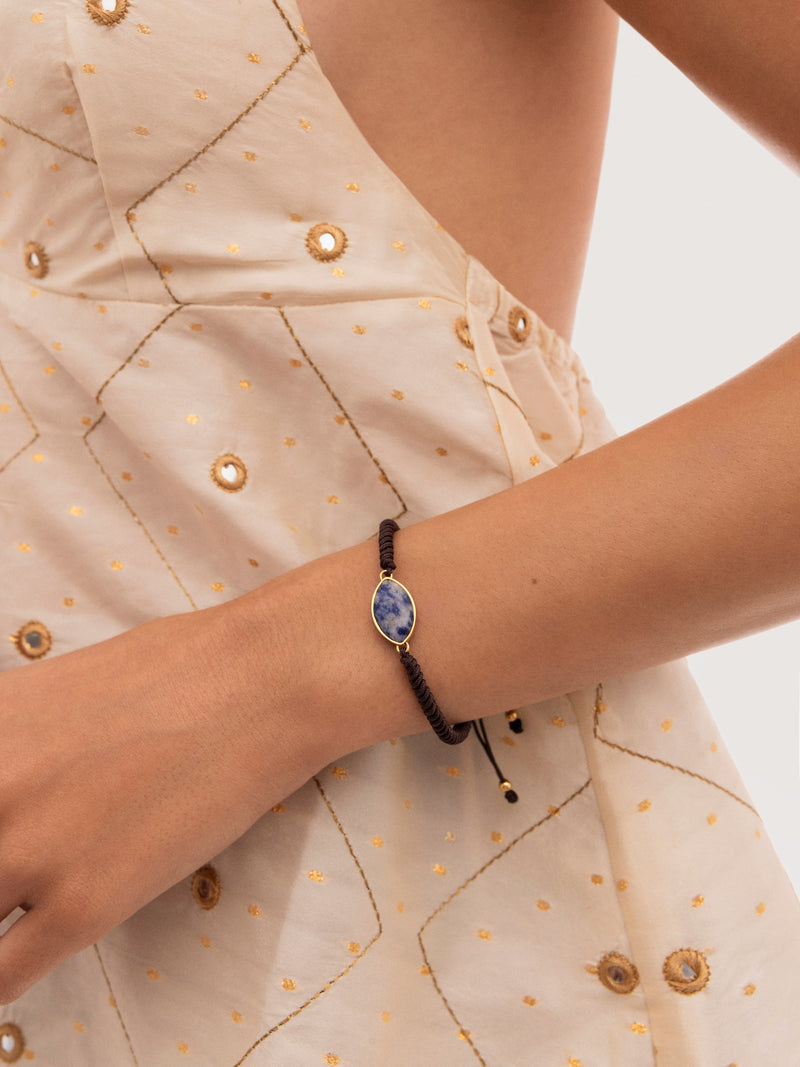 Pulsera Alma Amulet Acero Baño Oro