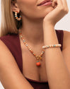 Pulsera Ámbar Stones Acero Baño Oro