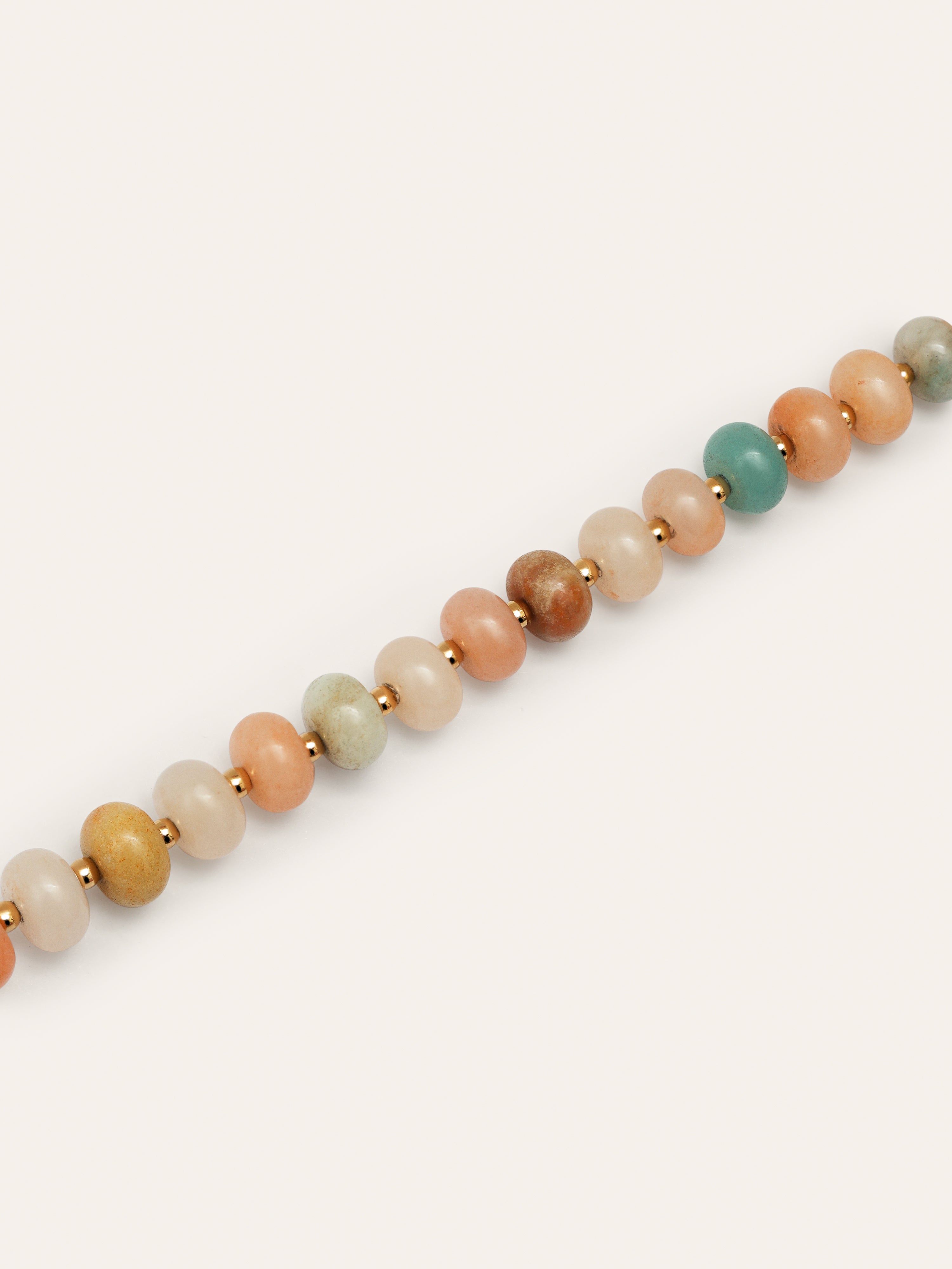 Pulsera Ámbar Stones Acero Baño Oro
