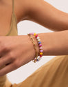 Pulsera Bali Chic Stones Acero Baño Oro