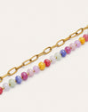Pulsera Bali Chic Stones Acero Baño Oro