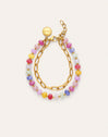 Pulsera Bali Chic Stones Acero Baño Oro