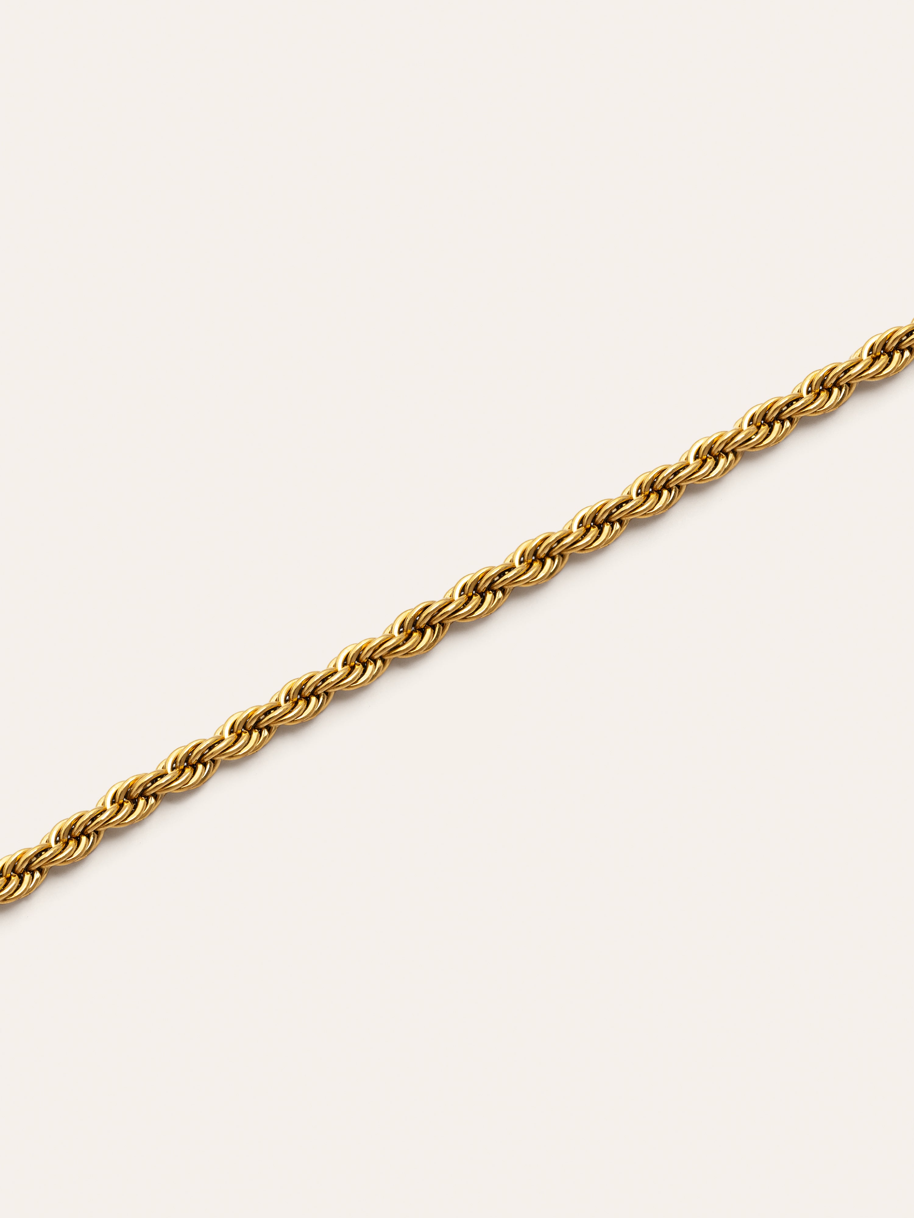 Big Cord Stainless Steel Gold Bracelet
