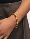 Pulsera Big Link Acero Baño Oro