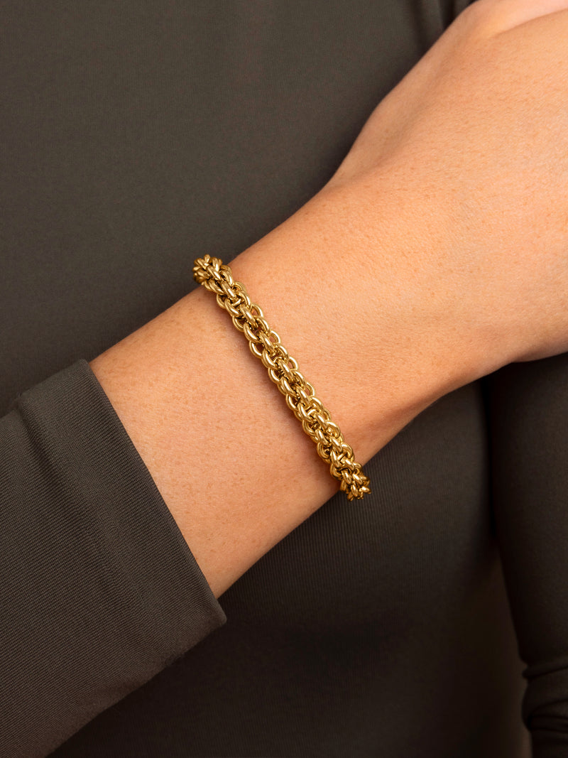 Big Rope Stainless Steel Gold Bracelet