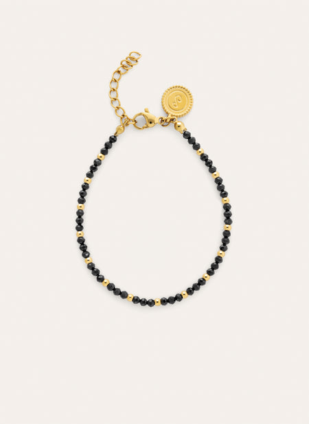 Pulsera Black Noite Acero Baño Oro