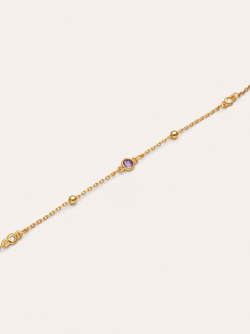 Pulsera Birthstone Baño Oro