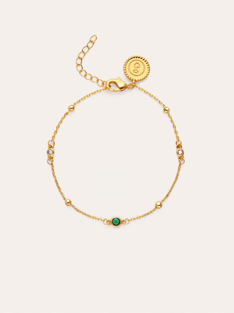 Pulsera Birthstone Baño Oro