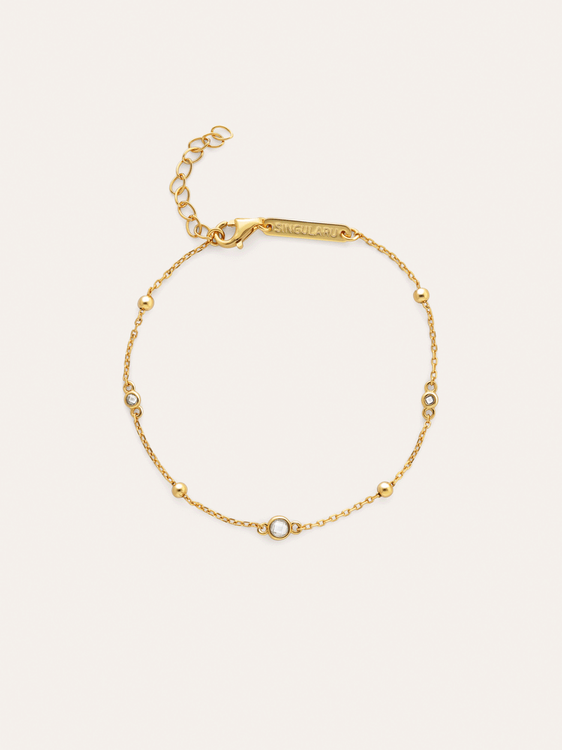 Birthstone Silver Gold Bracelet