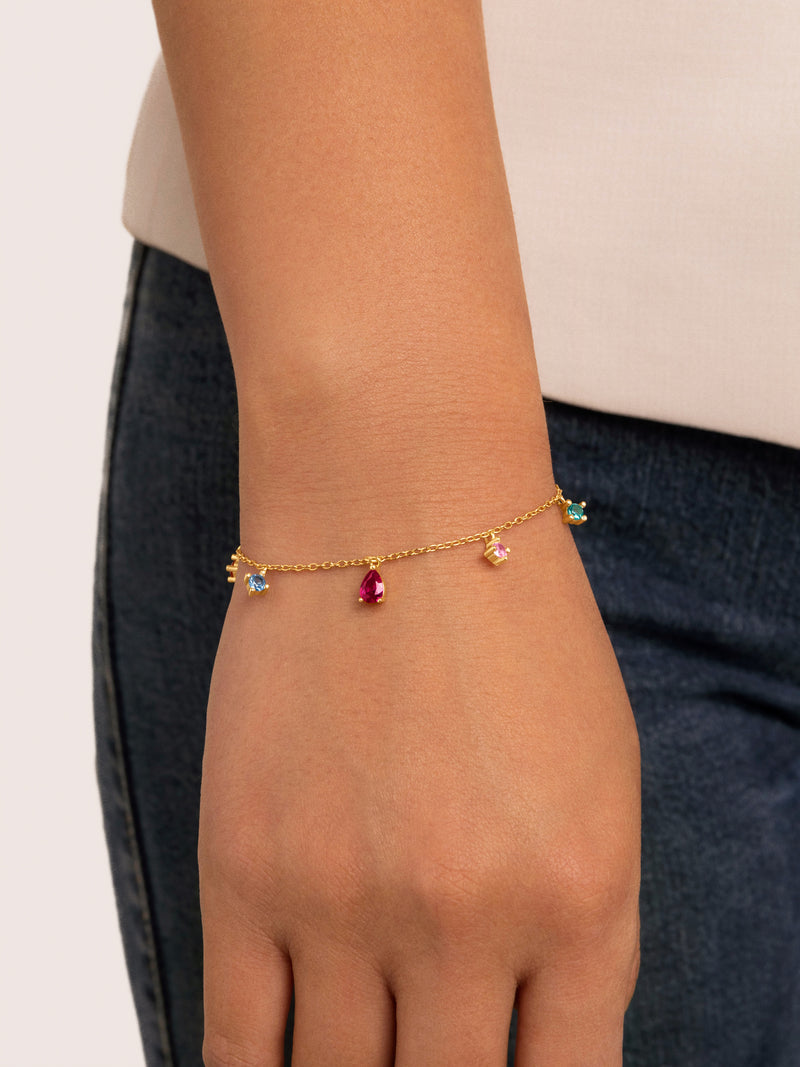 Pulsera Cascade Colors Baño Oro