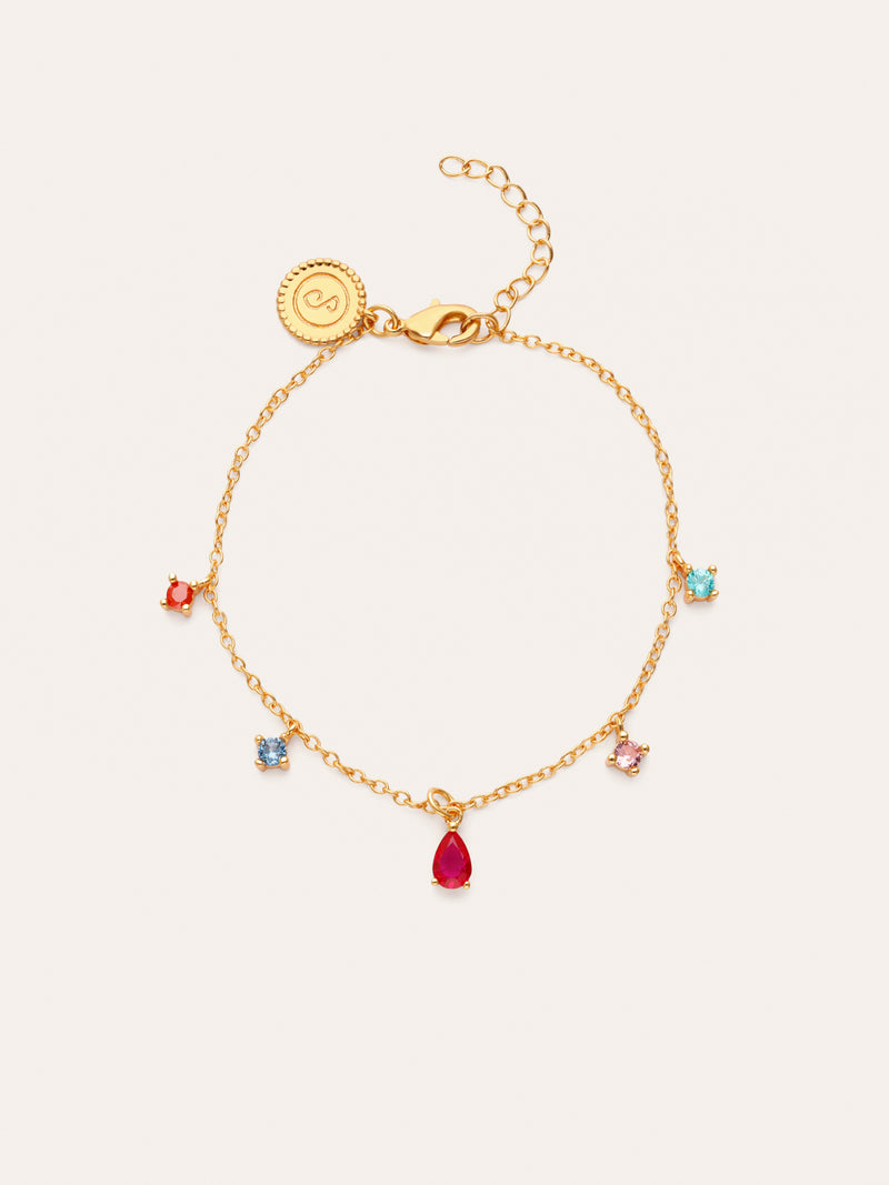 Pulsera Cascade Colors Baño Oro