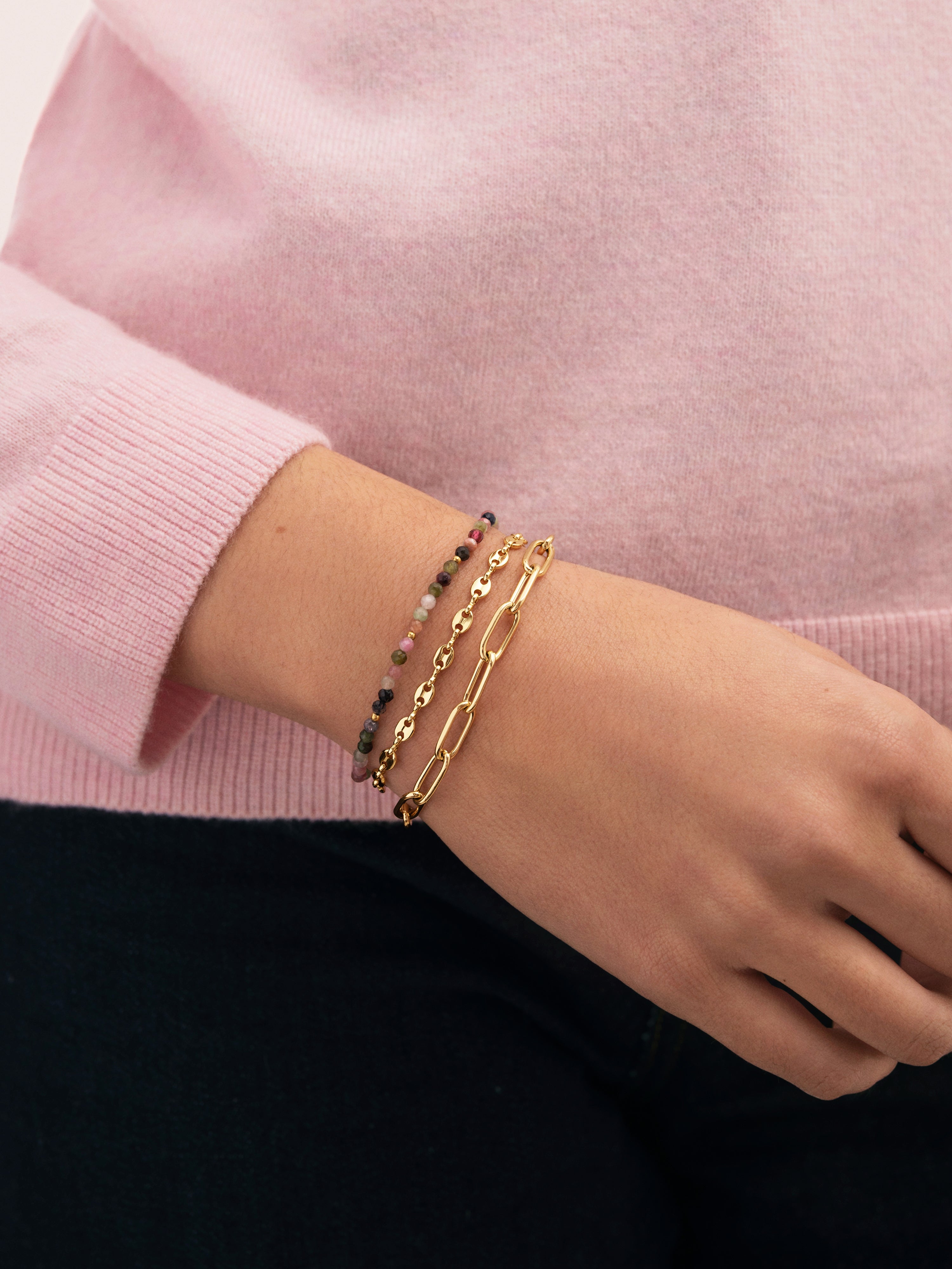 Pulsera Calabrote Baño Oro