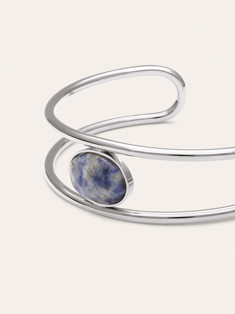 Cyanite Steel Cuff Bracelet