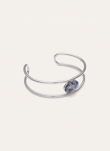 Cyanite Steel Cuff Bracelet