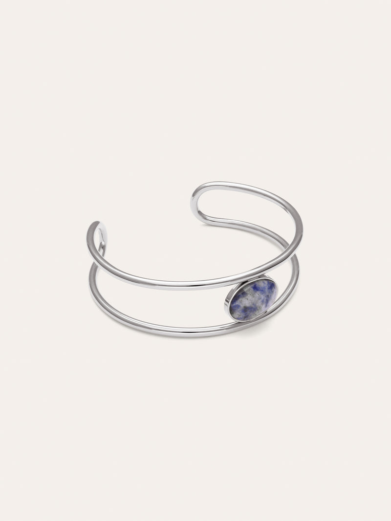Cyanite Steel Cuff Bracelet