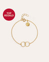 Circles Twist Gold Bracelet