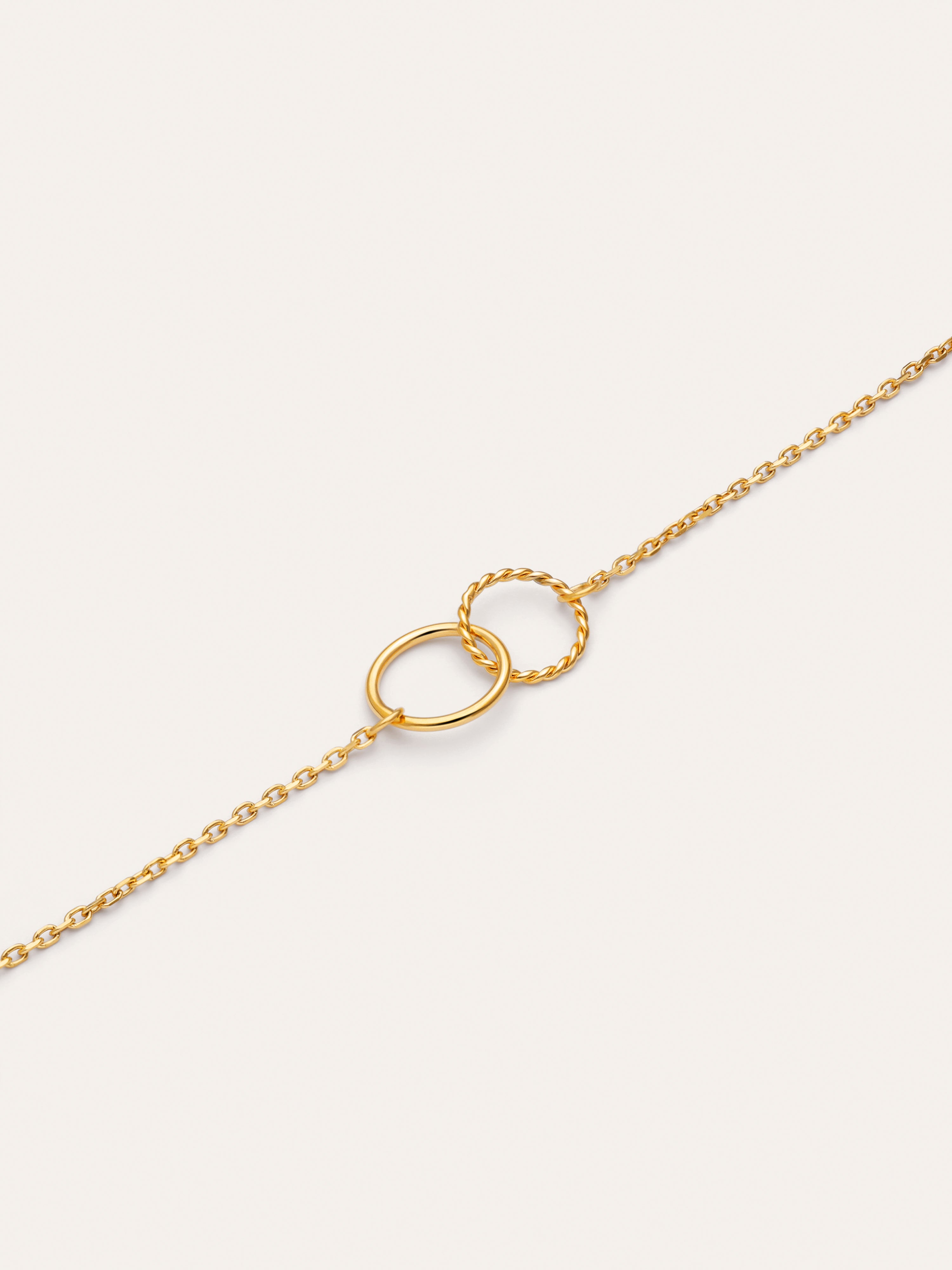 Pulsera Circles Twist Acero Baño Oro