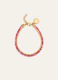 Cleopatra Pink Stainless Steel Gold Bracelet
