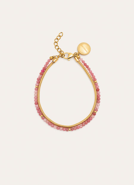 Pulsera Cleopatra Rose Acero Baño Oro