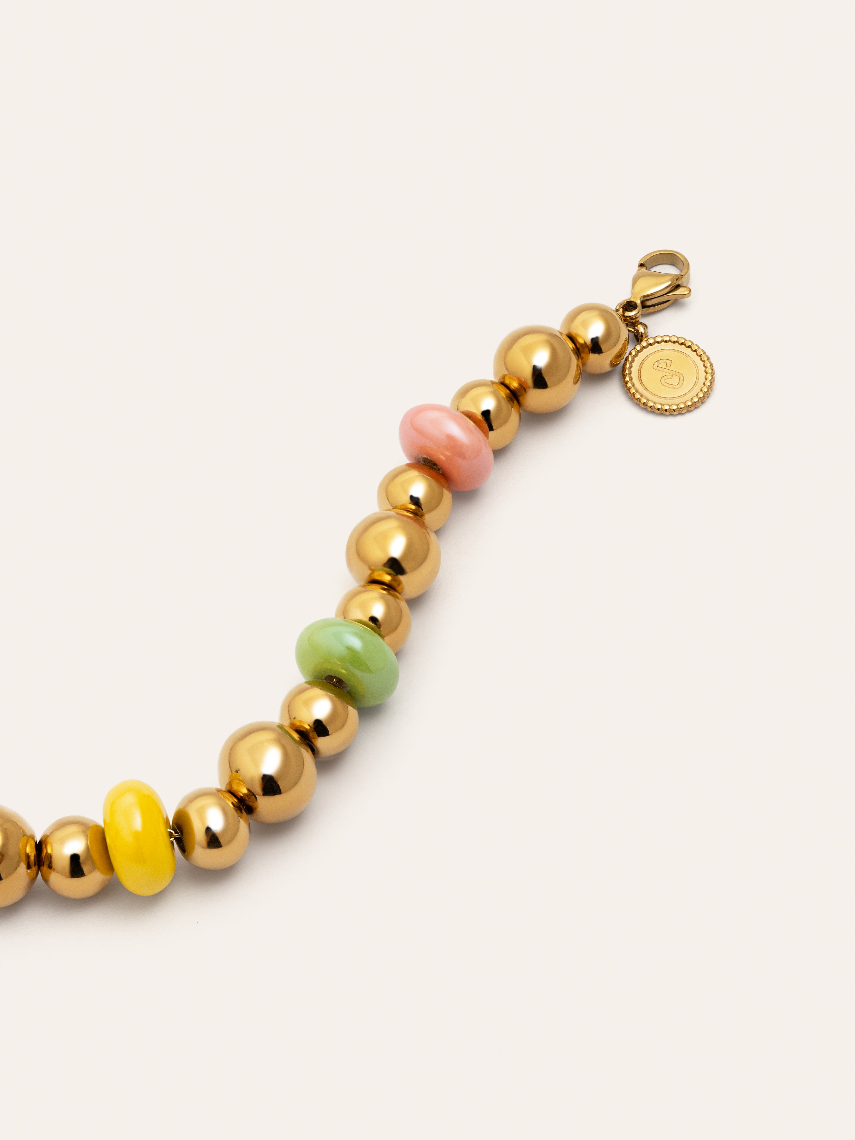 Color Bomb Stainless Steel Gold Bracelet