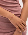 Pulsera Conchas Enamel Baño Oro