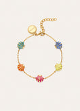 Pulsera Conchas Enamel Baño Oro