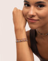 Crystals Cleopatra Stainless Steeel Gold Bracelet