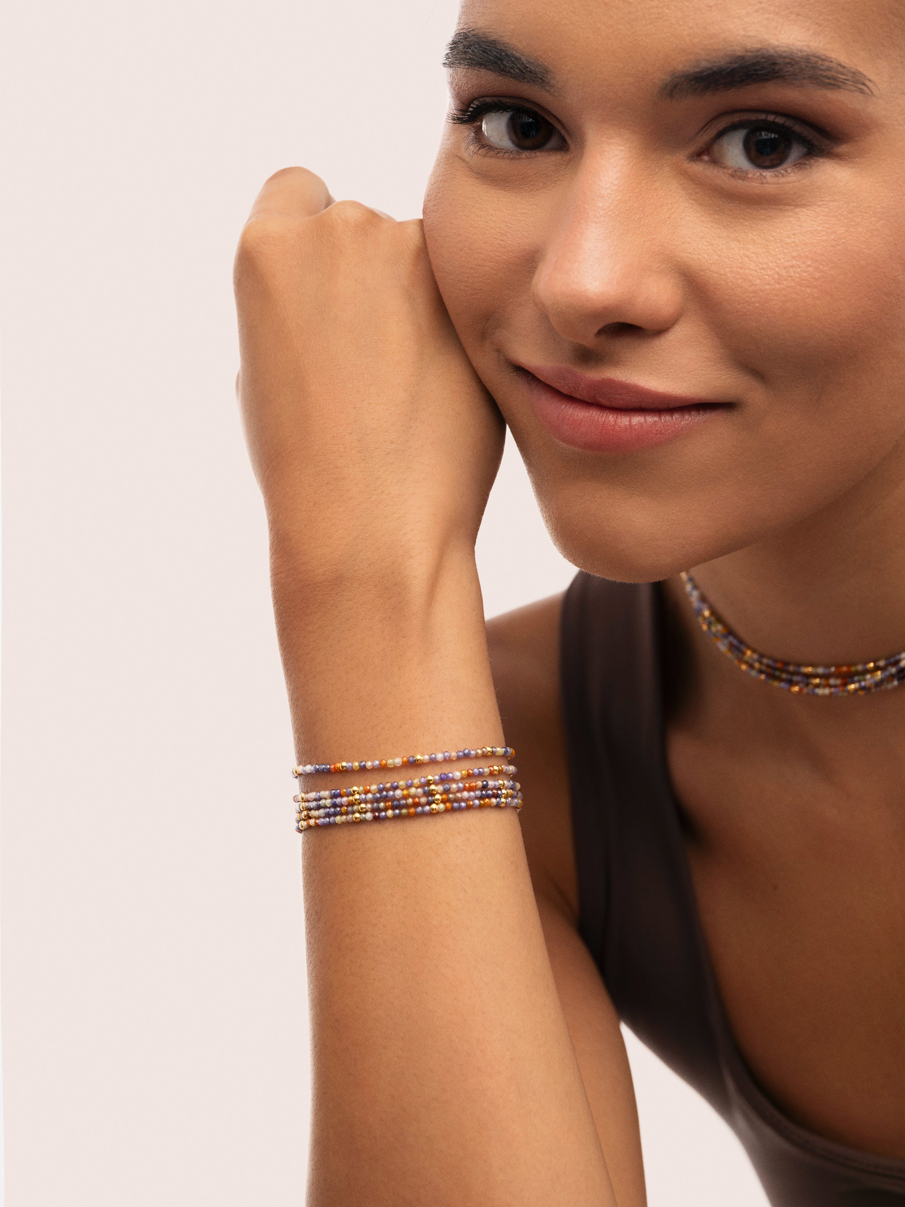Crystals Cleopatra Stainless Steeel Gold Bracelet