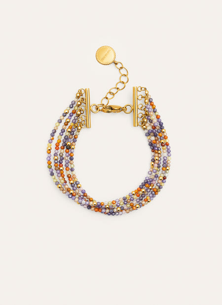 Crystals Cleopatra Stainless Steeel Gold Bracelet