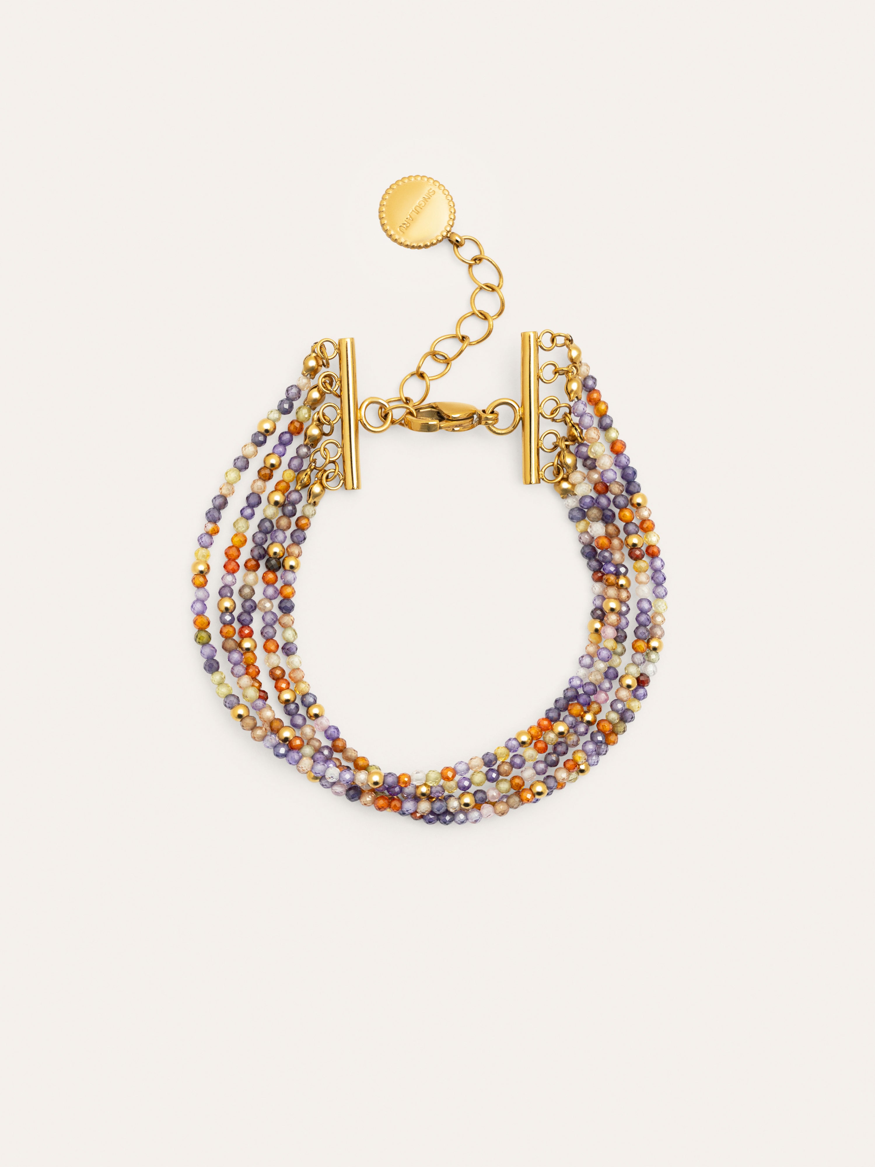 Crystals Cleopatra Stainless Steeel Gold Bracelet