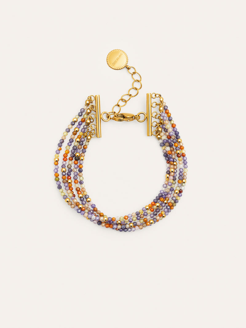Pulsera Crystals Cleopatra Acero Baño Oro