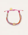 Pulsera Personalizada Color Rainbow Acero Baño Oro