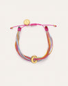 Pulsera Personalizada Color Rainbow Acero Baño Oro